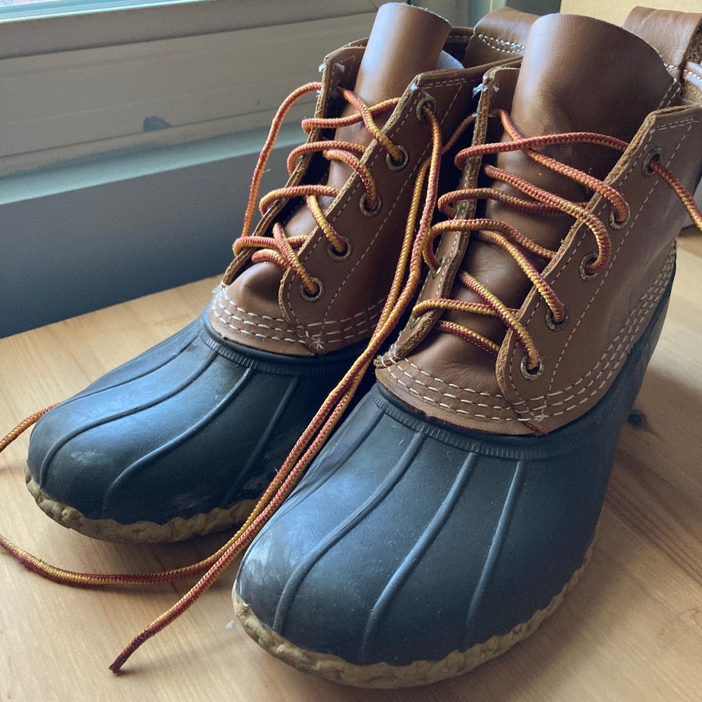 L.L. Bean Boots, 6 inch, tan/brown